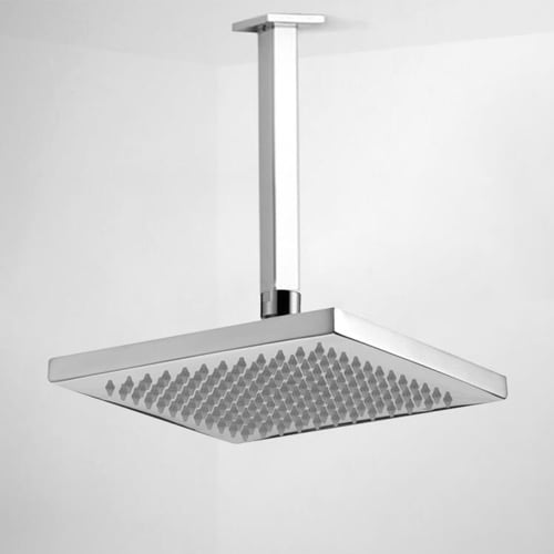 8 Inch Ceiling Mount Rain Shower Head With Arm, Chrome Remer 347S-359SS